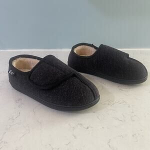 LONG BAY Diabetic Black Slippers Womens 7